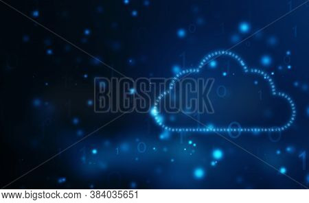 2d Illustration Of Cloud Computing, Cloud Computing Concept, Cloud Computing Technology Internet Con