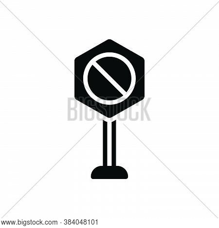 Black Solid Icon For Neither Forbidden Sign Not Not-at-all