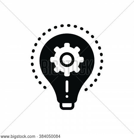 Black Solid Icon For Realize Comprehend Understand Creative Mistake Project Imagination Inspiration
