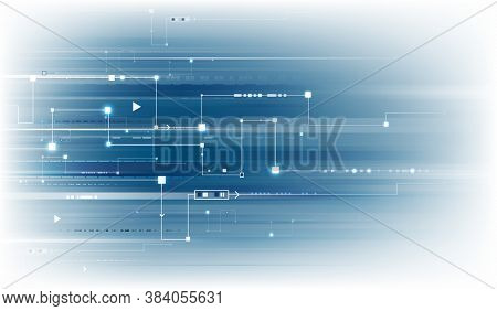 Blue Tech Background. For Your Own Design.