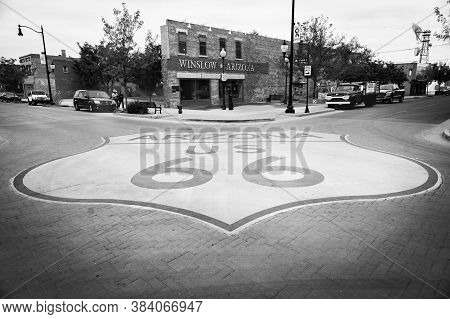 Winslow Arizona Usa - September 22 2015; Famous Corner In Winslow Arizona And Subject Of Eagles Song