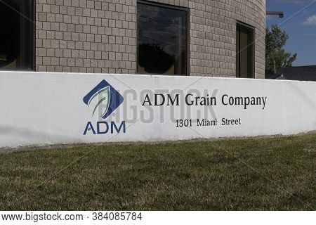 Toledo - Circa September 2020: Archer Daniels Midland Grain Terminal Plant. Adm Is A Global Food Pro
