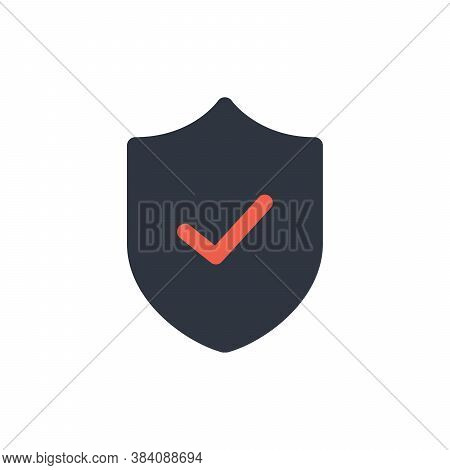 Shield Icon. Shield With A Checkmark In The Middle Protection Icon Concept. Stock Vector Illustratio