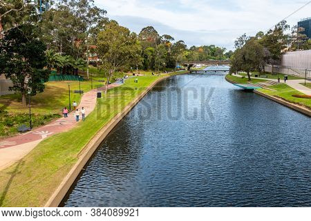 Parramatta Park And River Near Sydney, Nsw Australia