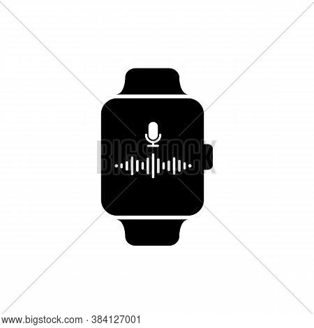 Smart Watch Icon. Audio Message. Vector On Isolated White Background. Eps 10