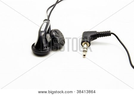 A former black headphones used for walkman