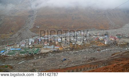 Kedarnath Temple Aerial View After Kedarnath Disaster 2013. Heavy Loss To People & Property Happened