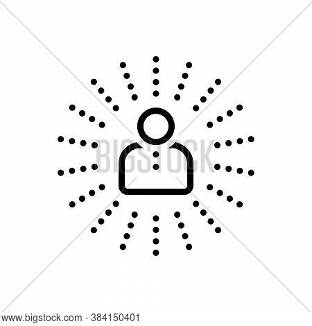 Black Line Icon For Consciousness Awareness Feeling Sentience Rationality Sense Person
