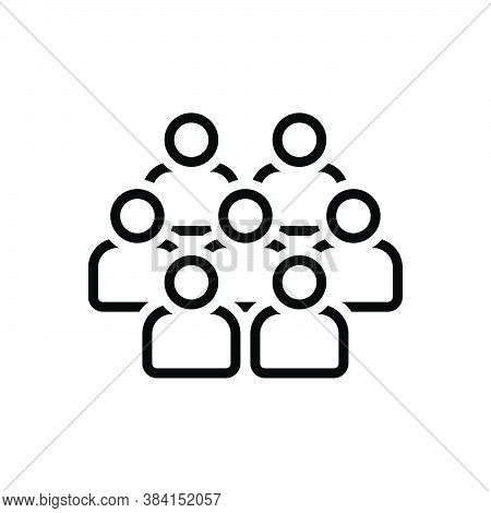 Black Line Icon For Board Member Director Executive Directors People Team Group Colleagues