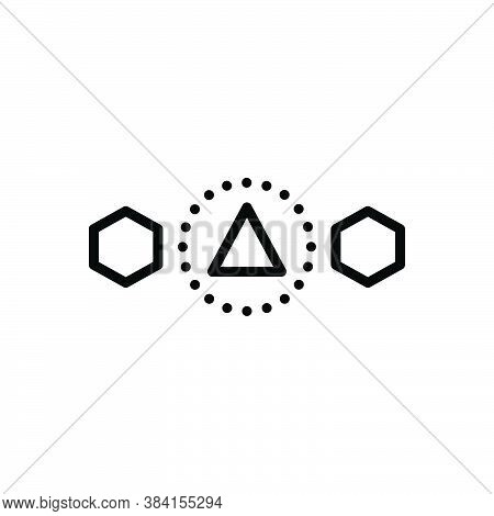 Black Line Icon For Differ Other Another Discontiguous Splits Asunder Various Apart Different Asunde