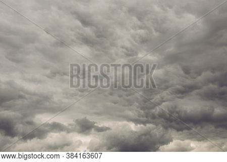 Dark Clouds On Sky Before Rainy And Storm - Image