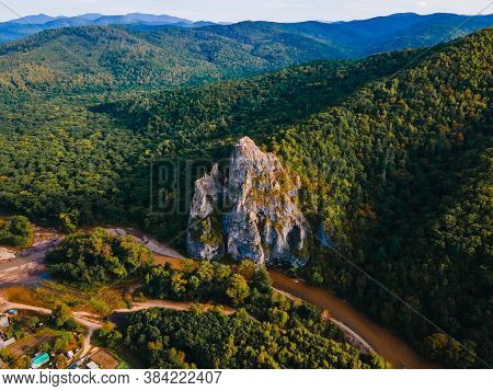 View From Above. Dersu Rock In The Village Of Kavalerovo. Under The Rock In 1903, Vladimir Arseniev 