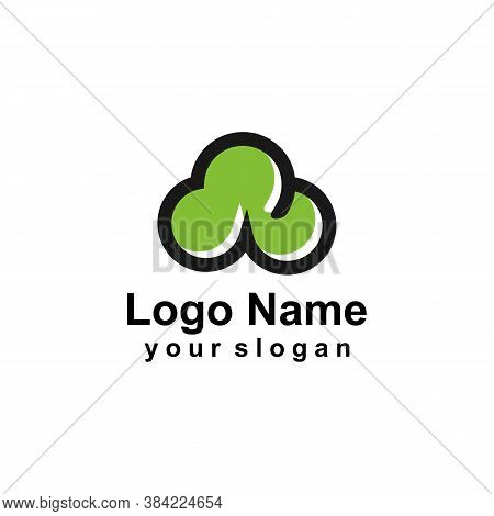 Cloud Green Logo Template Design Vector Icon Ilustration