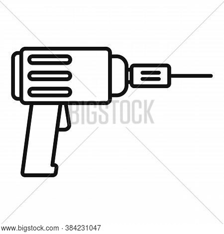 Tiler Electric Drill Icon. Outline Tiler Electric Drill Vector Icon For Web Design Isolated On White