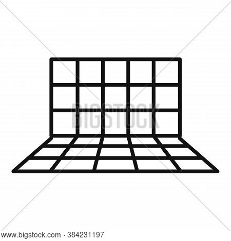 Tiler Bathroom Work Icon. Outline Tiler Bathroom Work Vector Icon For Web Design Isolated On White B