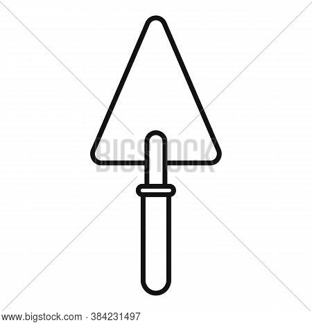 Tiler Metal Trowel Icon. Outline Tiler Metal Trowel Vector Icon For Web Design Isolated On White Bac