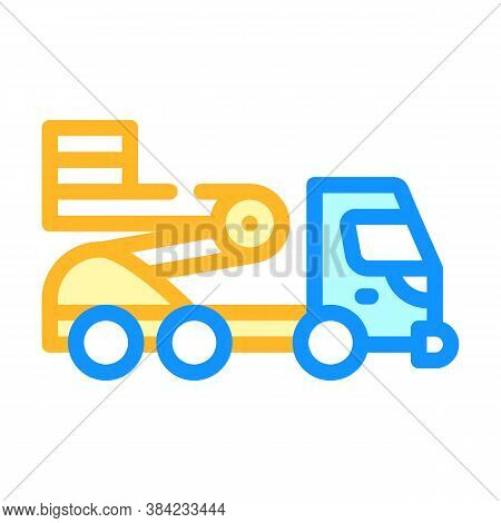 Cherry Picker Color Icon Vector Isolated Illustration