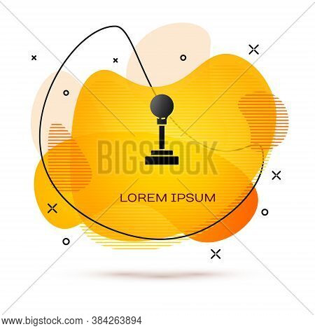 Black Gear Shifter Icon Isolated On White Background. Manual Transmission Icon. Abstract Banner With