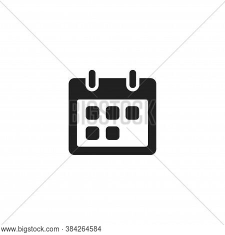 Calendar, Simple Icon. Month Isolated Symbol Concept In Vector Flat
