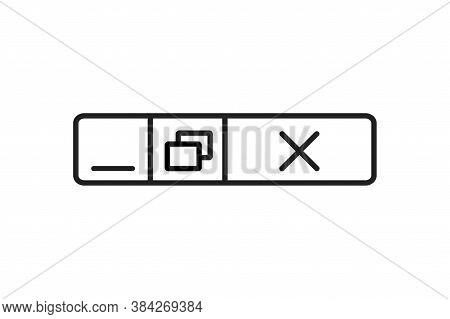 Vector Close Web Window Design. Computer Button Concept.