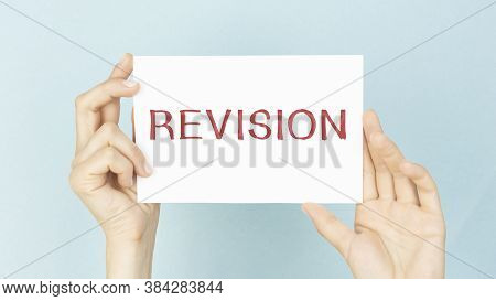Conceptual Photo Action Of Revising Over Someone Like Auditing Or Accounting Man Holding Colorful Re