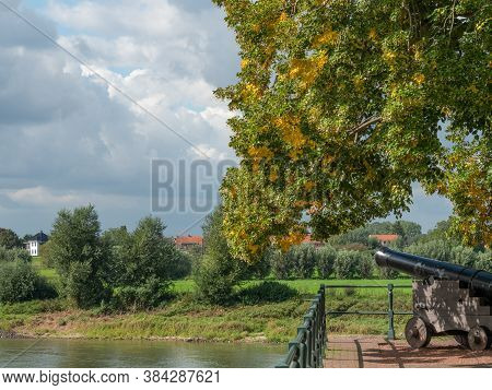 the city of zutphen at the river ijssel