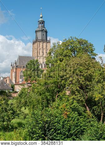 the city of zutphen at the river ijssel