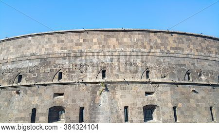 Gyumri, Shirak Province / Armenia - September 1, 2020. Sev Bird Or Black Fortress. Black Castle. An 
