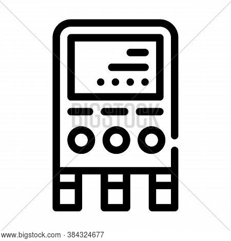Gauge Manifold Measuring Equipment Line Icon Vector Illustration