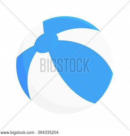 Round Beach Ball Flat Style Design Vector Illustration Icon Sign Isolated On White Background. Retro