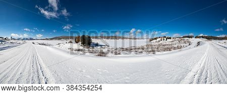 View Of Ulagan Highlands In Altay Mountains In The Winter, Siberia, Russia