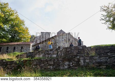 Nekresi, Georgia - October 20, 2019: Orthodox Church In Nekresi Monastery Located In Georgia. Old Ho