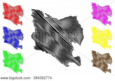 Setagaya City (state Of Japan, Island Country, Tokyo Prefecture) Map Vector Illustration, Scribble S
