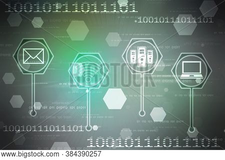 Digital Abstract Technology Background, Futuristic Background, Cyberspace Concepts