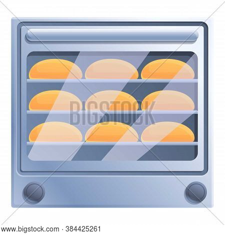 Bread Convection Oven Icon. Cartoon Of Bread Convection Oven Vector Icon For Web Design Isolated On 