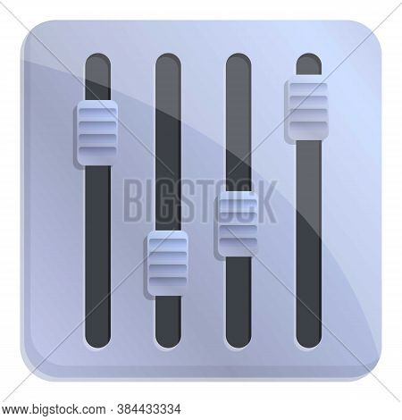Video Editing Sound Mixer Icon. Cartoon Of Video Editing Sound Mixer Vector Icon For Web Design Isol