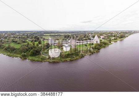Ancient Fortress In The Village Of Staraya Ladoga, Leningrad Region, Russia.photofrom A Highpoint..