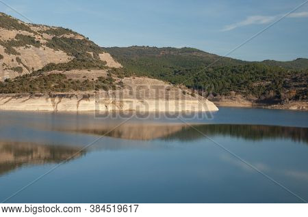 Reservoir of Vadiello in the Guatizalema river. Natural Park of the Mountains and Canyons of Guara. Huesca. Aragon. Spain.