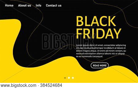 Black Friday. Abstract Website Template For Goods And Services, Super Discounts. Universal Backgroun