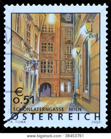 Ã–sterreichische Porto stamp-wien