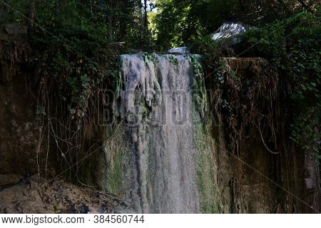 The Thermal Waters Of Bagni San Filippo In Tuscany, Italy. High Quality Photo