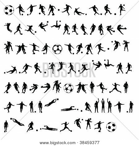 ฟุตบอล silhouettes