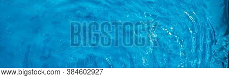 Blue Water Texture As Abstract Background, Swimming Pool And Waves Design