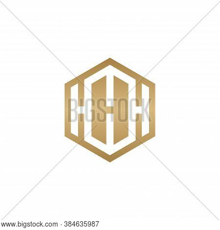 Initial Hhh, Hexagon Modern Abstract Element Icon Logo Design.