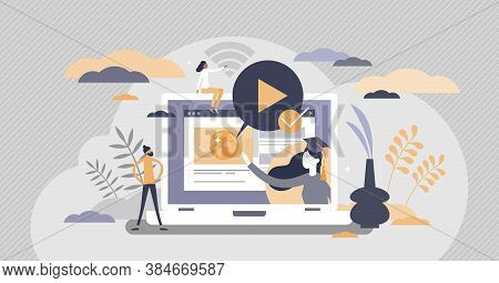 Edtech Educational Technology For Online Digital Study Tiny Person Concept. School Knowledge Develop