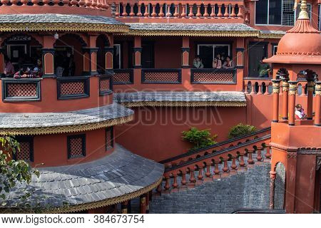 Pokhara, Nepal - December 20 2019: Unidentified People Visits Gupteshwor Mahadev Caves On December 2