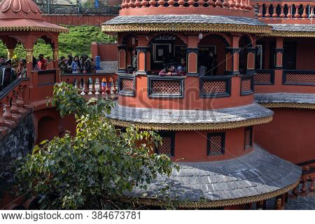Pokhara, Nepal - December 20 2019: Unidentified People Visits Gupteshwor Mahadev Caves On December 2