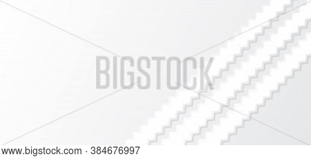 Zigzag Line Overlap Pattern Design White Abstract Background With Space For Content. Vector Illustra