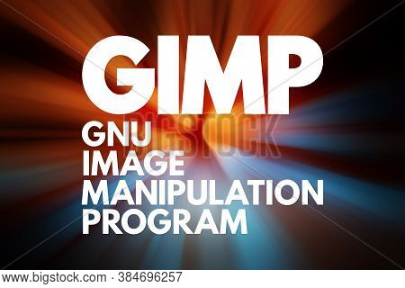 Gimp - Gnu Image Manipulation Program Acronym, Concept Background