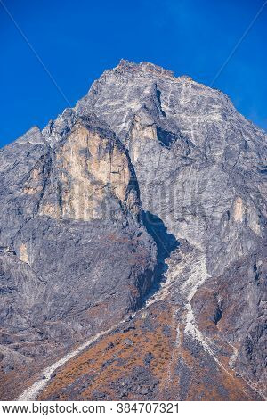 Khumbu Yul Lha Mountain Near Kumjung. Himalayas, Nepal